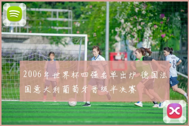 2006年世界杯四强名单出炉 德国法国意大利葡萄牙晋级半决赛